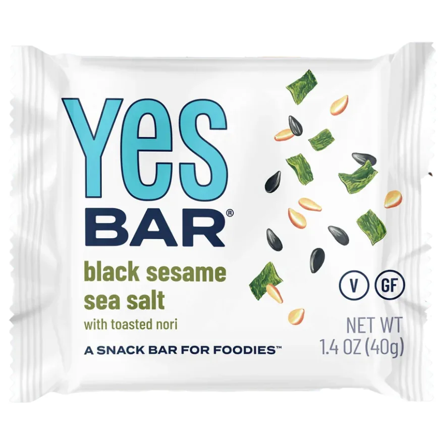 Yes Black Sesame Sea Salt protein bar product photo