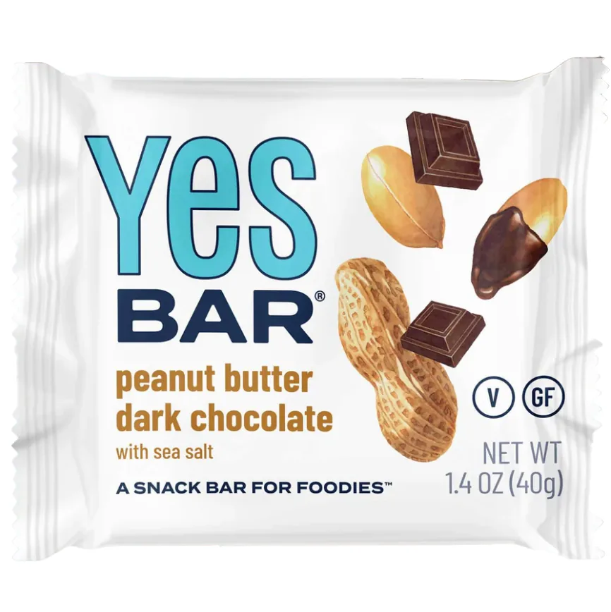 Yes Peanut Butter Dark Chocolate protein bar product photo