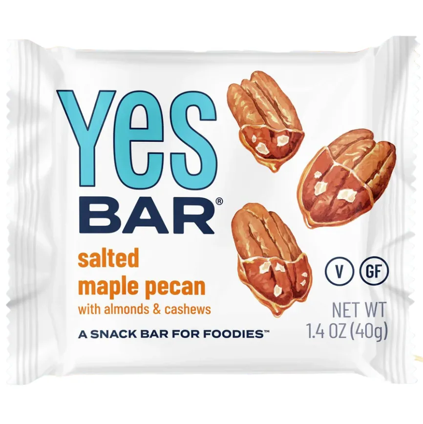 Yes Salted Maple Pecan protein bar product photo