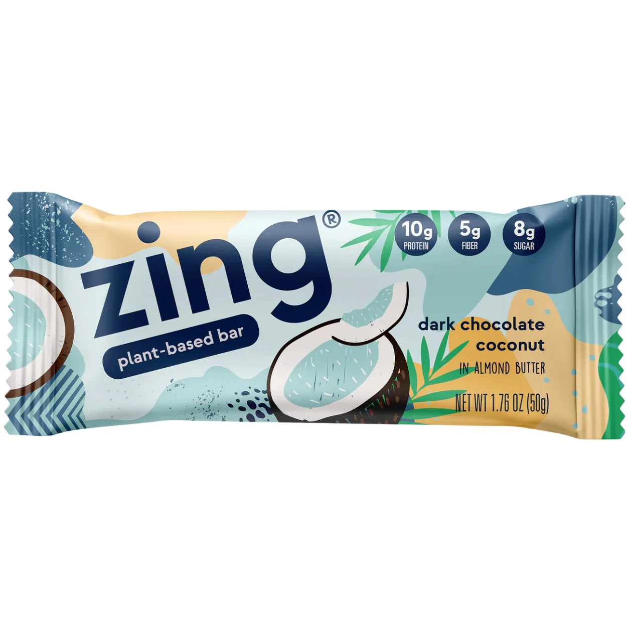 Zing Dark Chocolate Coconut protein bar product photo
