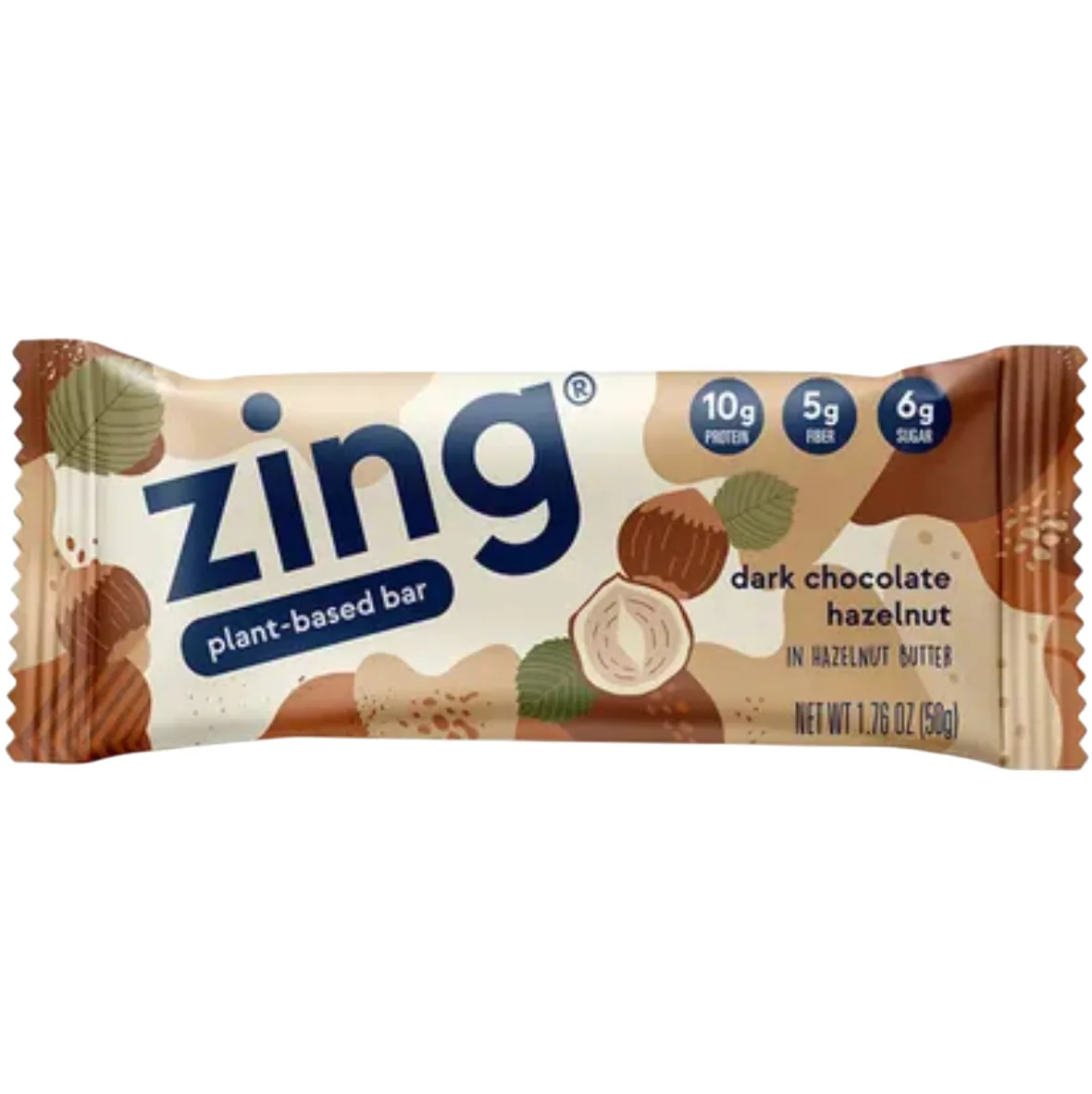 Zing Dark Chocolate Hazelnut protein bar product photo