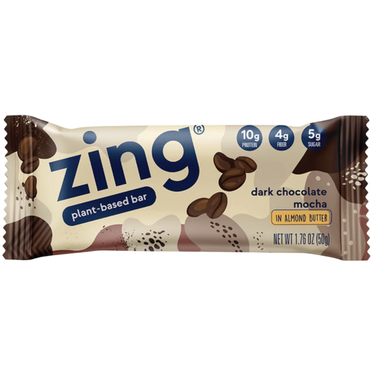 Zing Dark Chocolate Mocha protein bar product photo