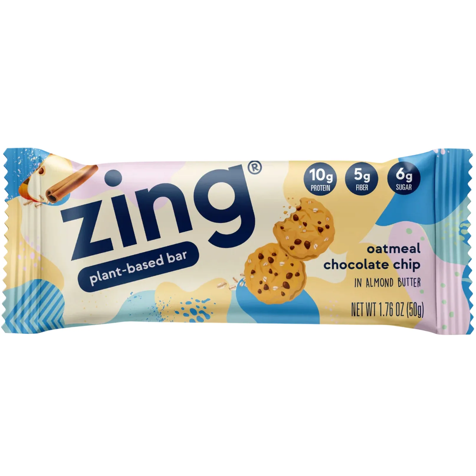 Zing Oatmeal Chocolate Chip protein bar product photo