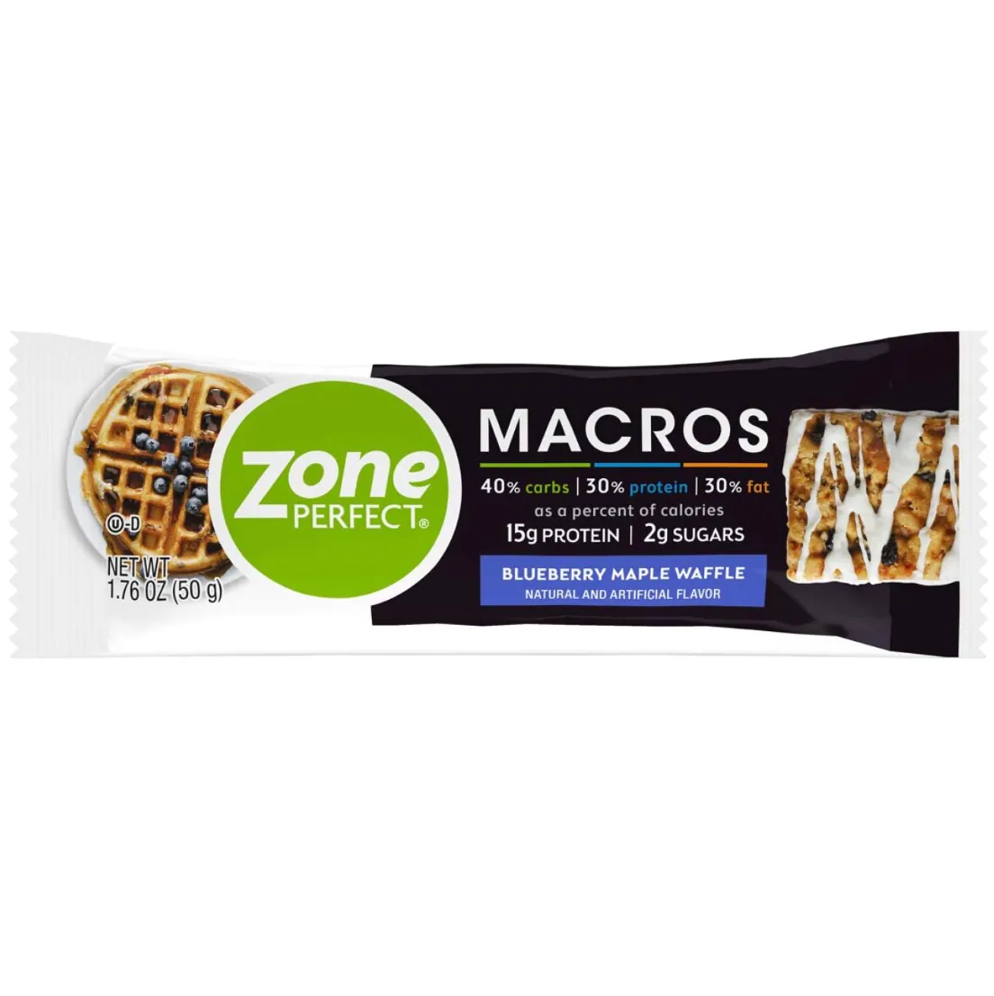 ZonePerfect Blueberry Maple Waffle protein bar product photo