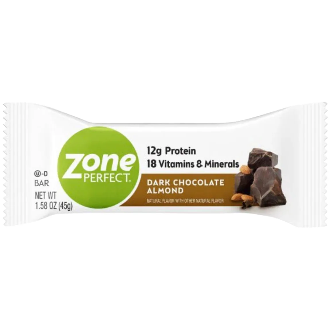 ZonePerfect Dark Chocolate Almond protein bar product photo
