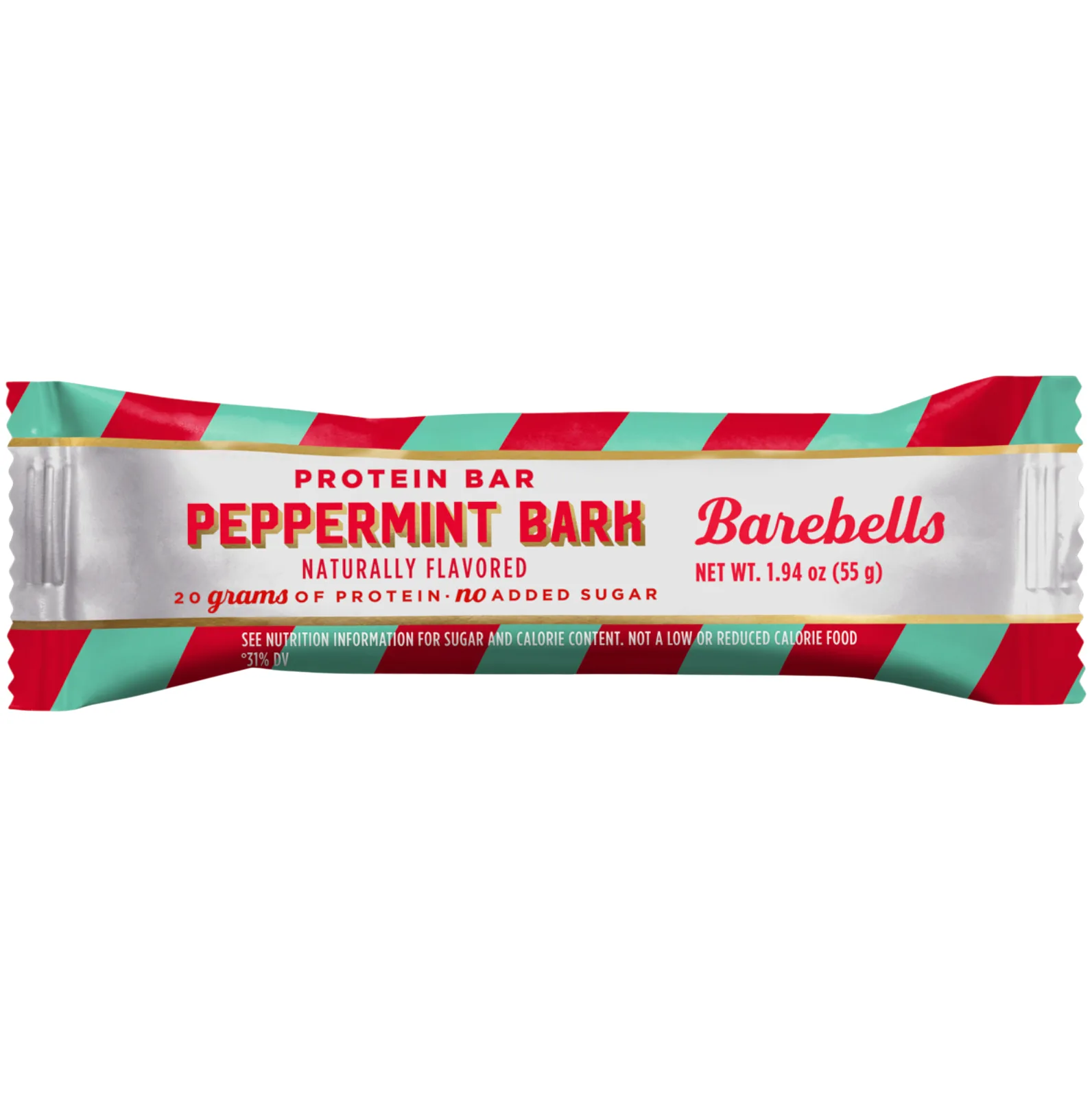 Barebells Peppermint Bark protein bar product photo
