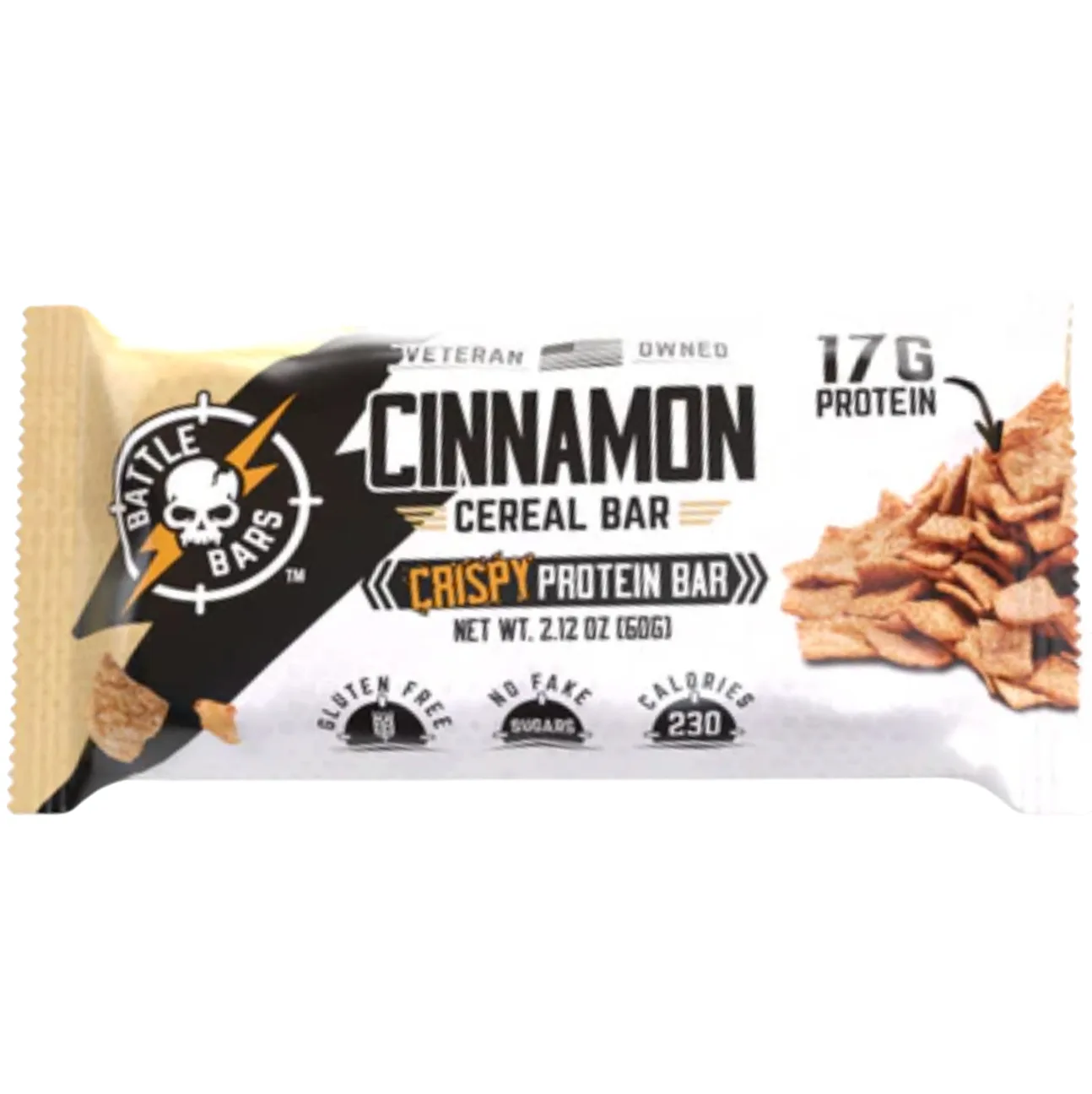 Battle Bars Cinnamon Cereal Protein Bar protein bar product photo
