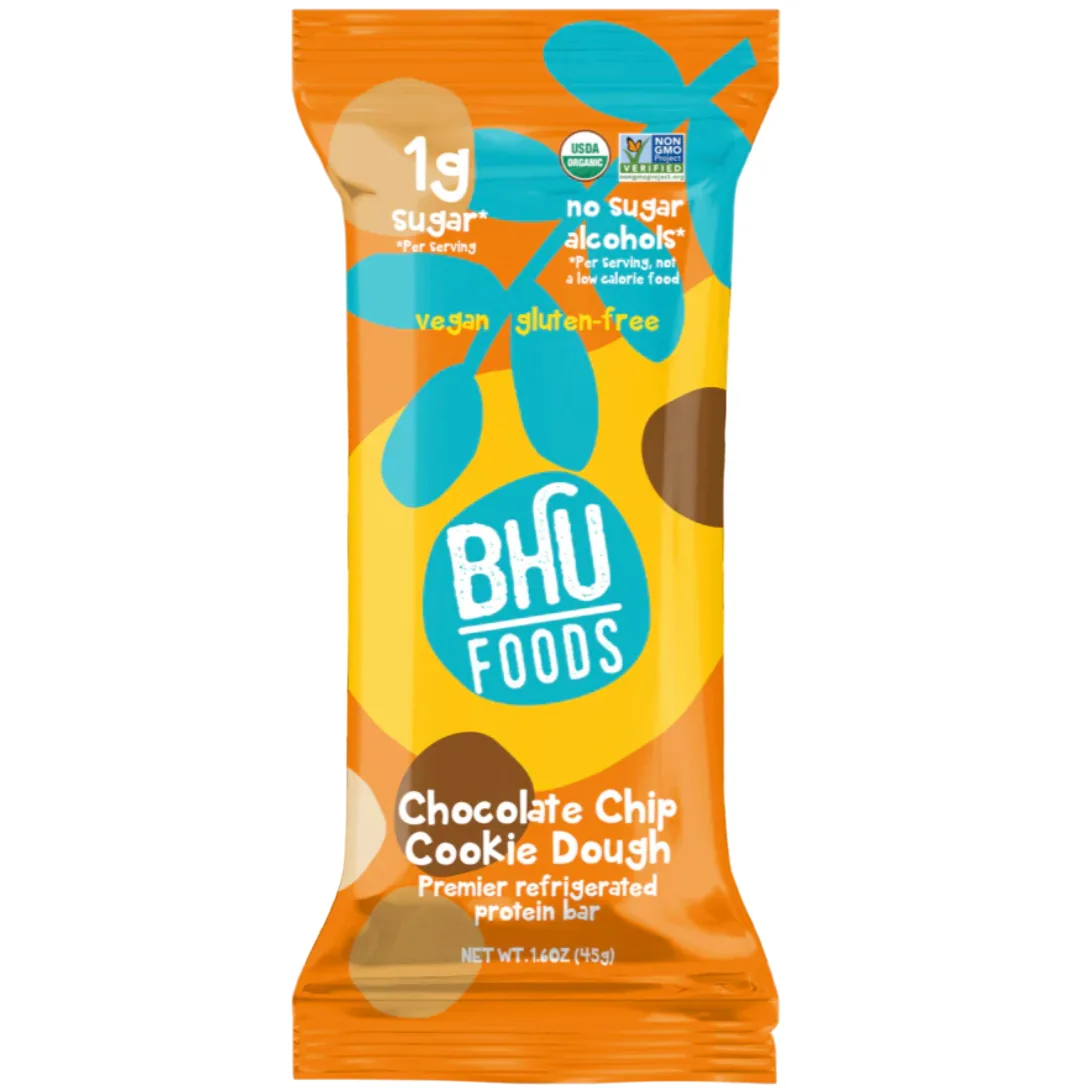BHU Foods Chocolate Chip Cookie Dough protein bar product photo