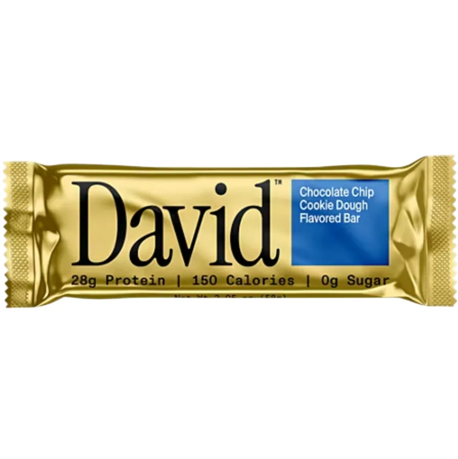 David Protein Chocolate Chip Cookie Dough protein bar product photo