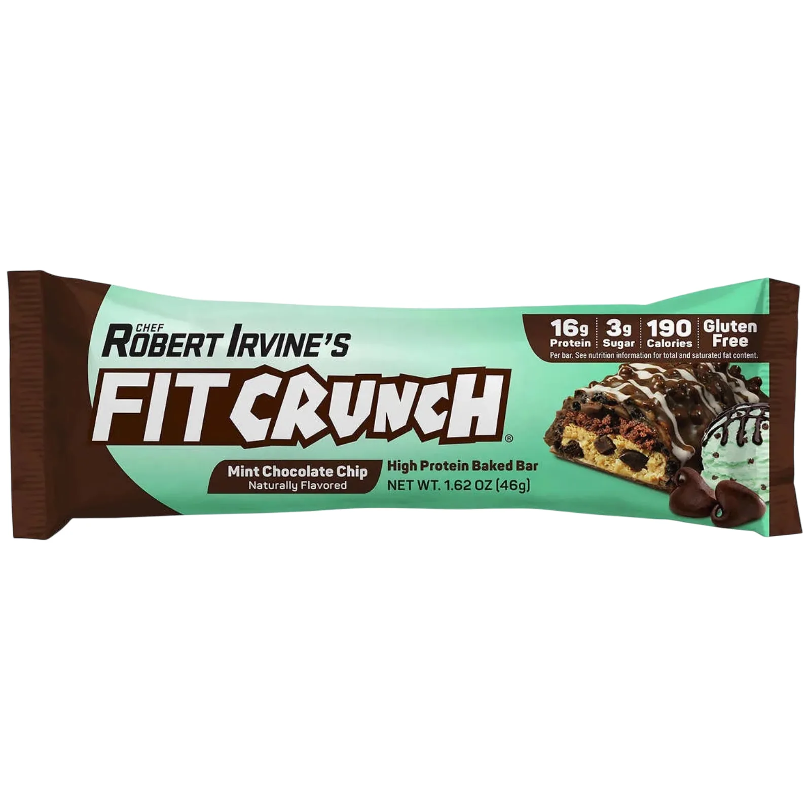 FITCRUNCH Mint Chocolate Chip protein bar product photo