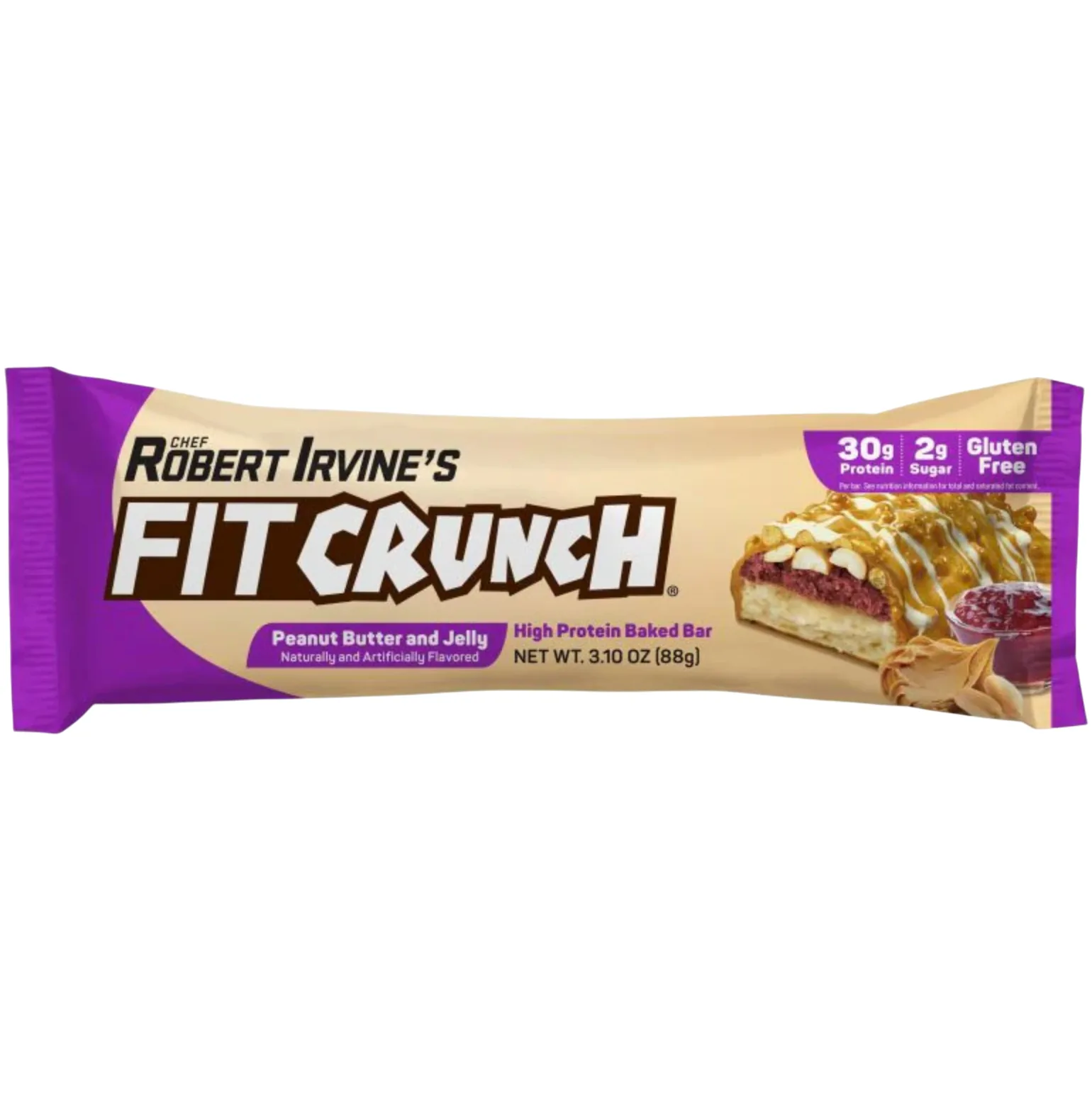 FITCRUNCH Peanut Butter & Jelly protein bar product photo