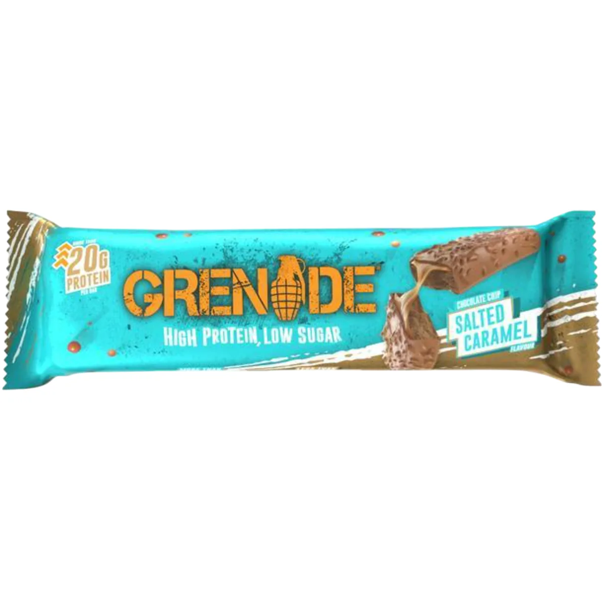Grenade Chocolate Chip Salted Caramel Protein Bar protein bar product photo
