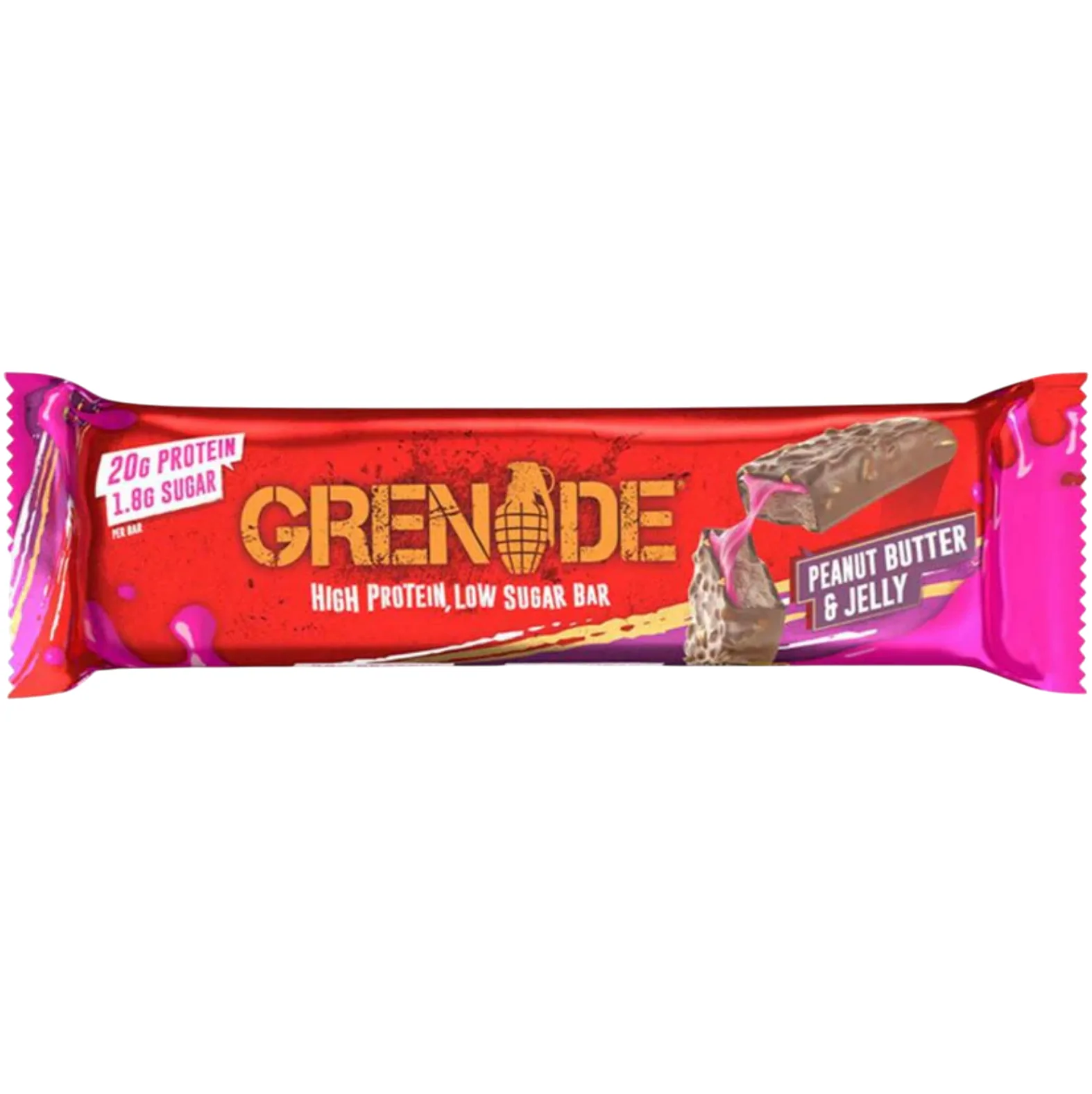 Grenade Peanut Butter and Jelly Protein Bar protein bar product photo