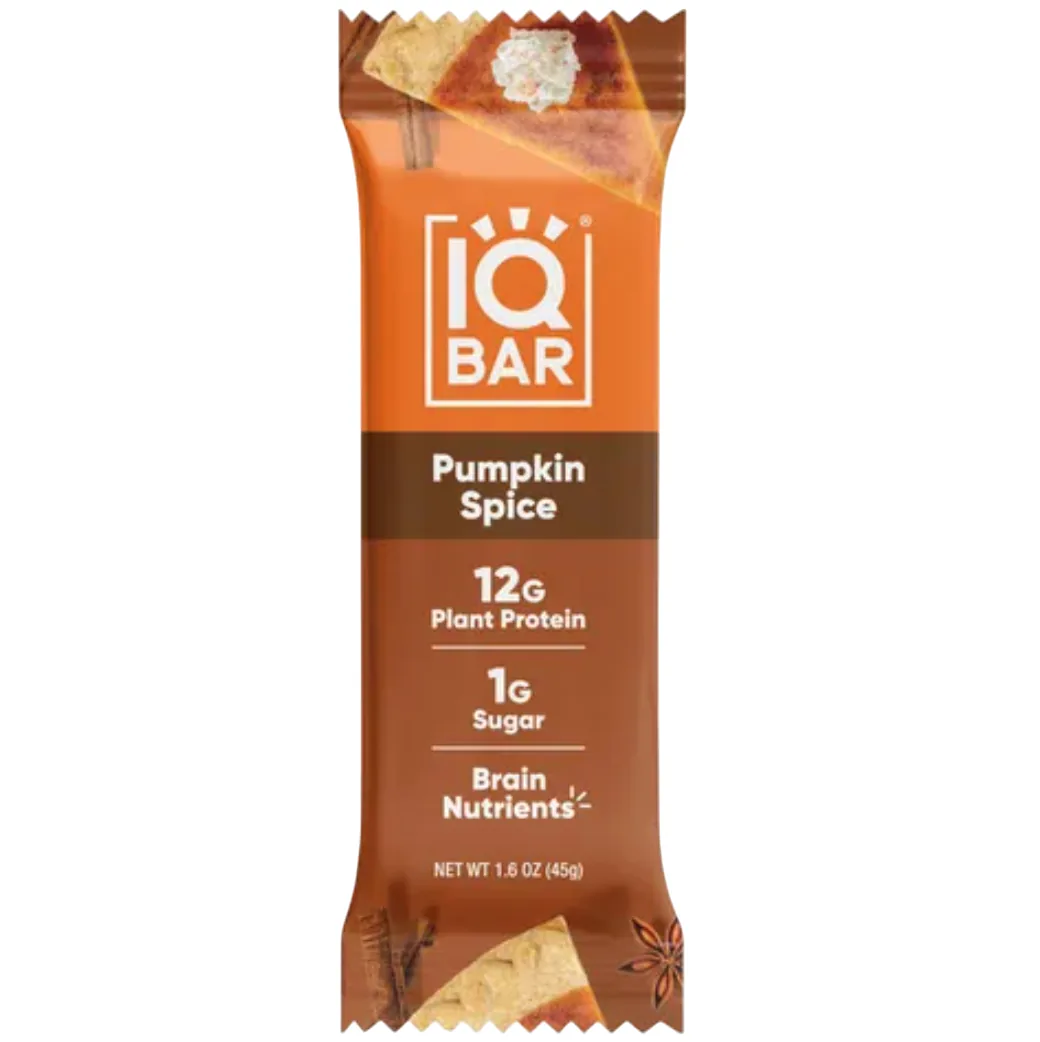 IQBAR Pumpkin Spice protein bar product photo