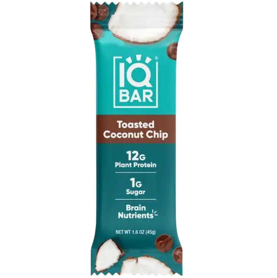IQBAR Toasted Coconut Chip protein bar product photo