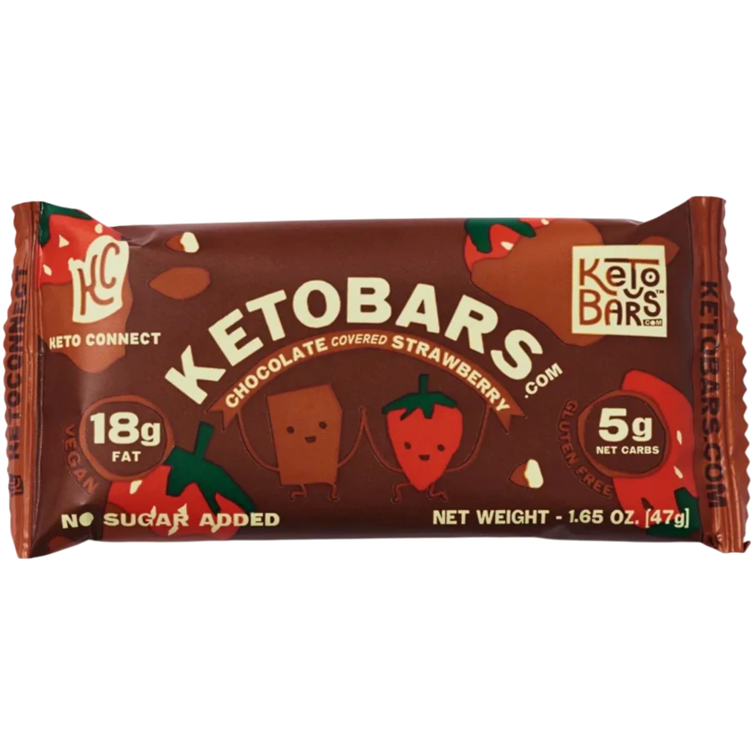 Keto Bars Chocolate Covered Strawberry protein bar product photo