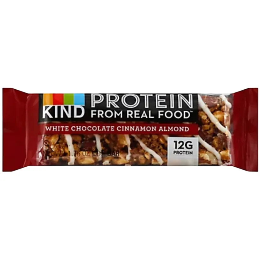 KIND White Chocolate Cinnamon Almond protein bar product photo