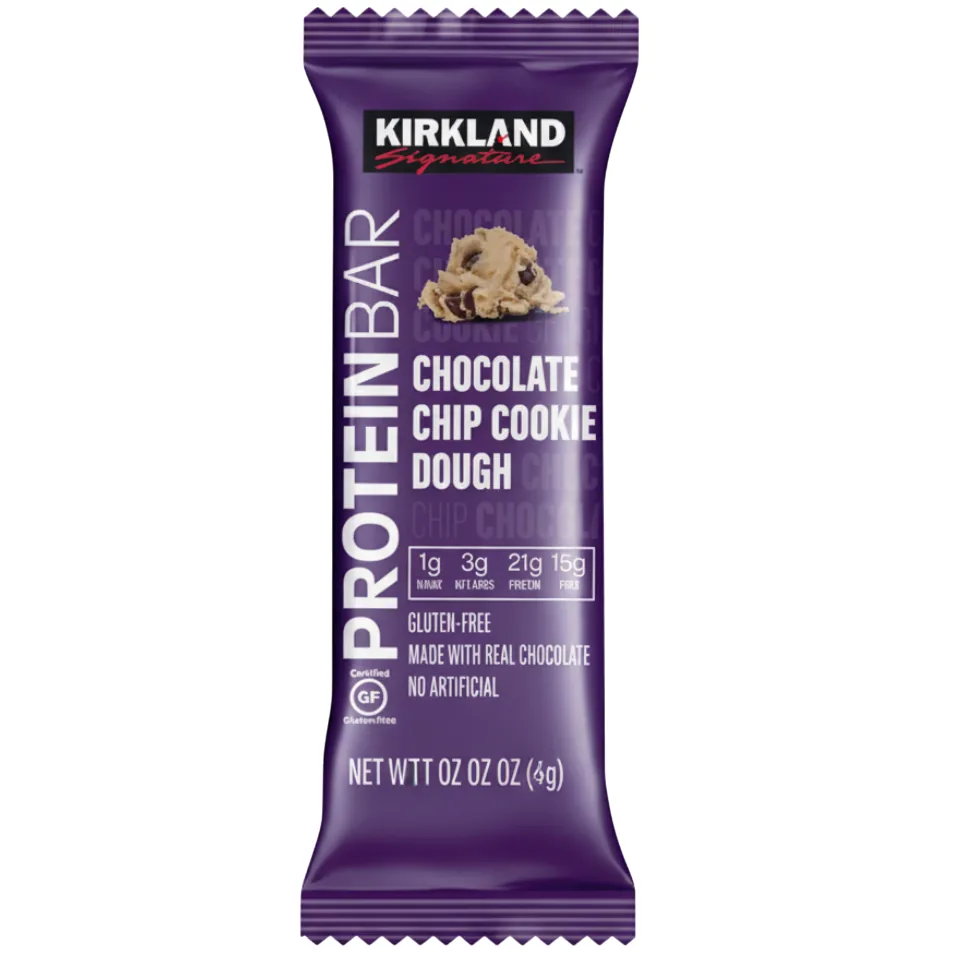 Kirkland Signature Chocolate Chip Cookie Dough protein bar product photo
