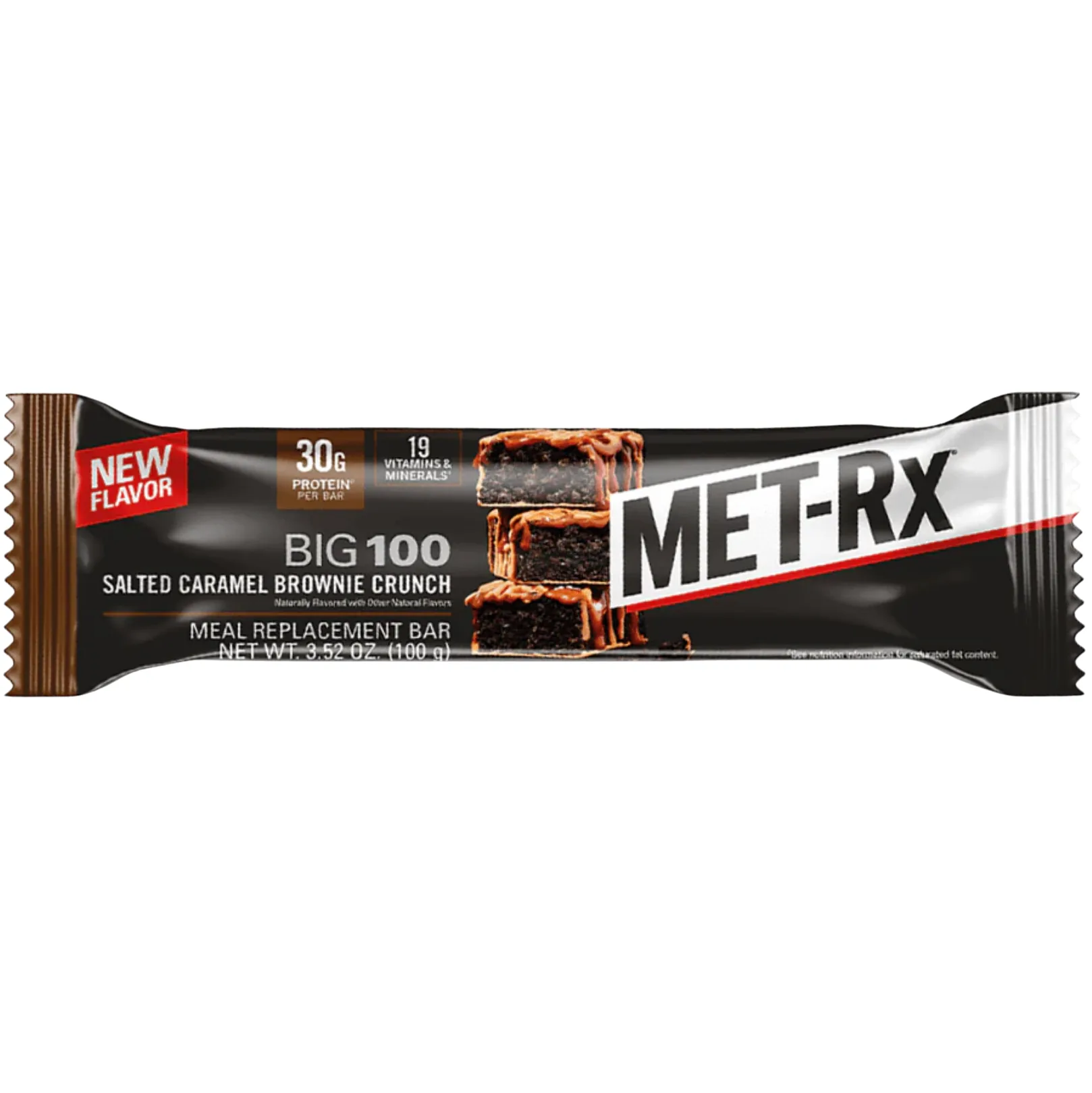 MET-Rx Salted Caramel Brownie Crunch protein bar product photo