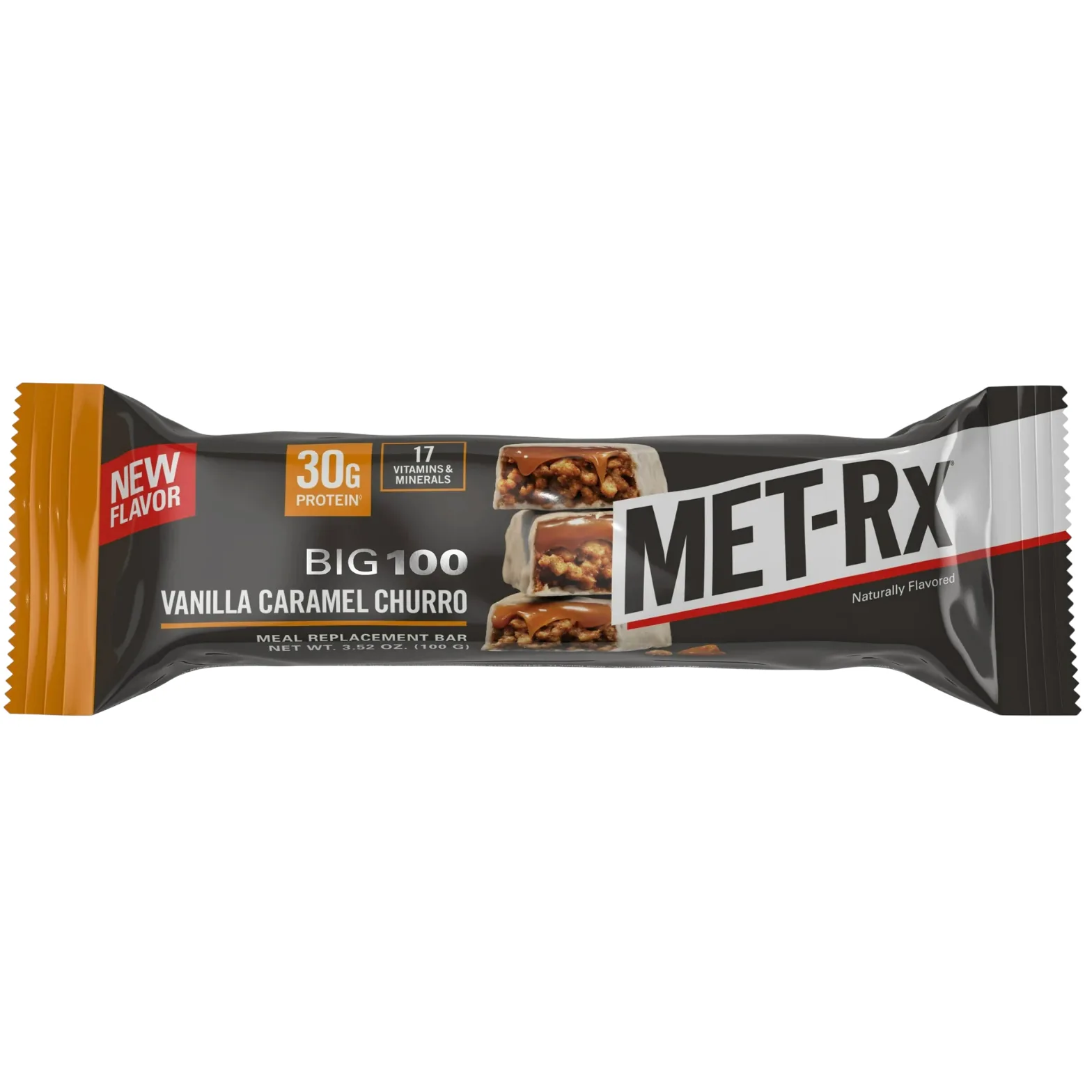 MET-Rx Vanilla Caramel Churro protein bar product photo