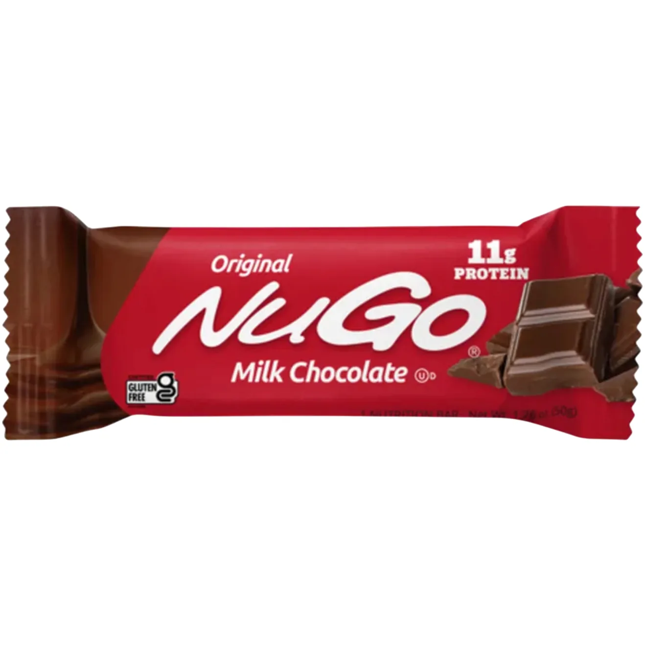 NuGo Nutrition Milk Chocolate protein bar product photo