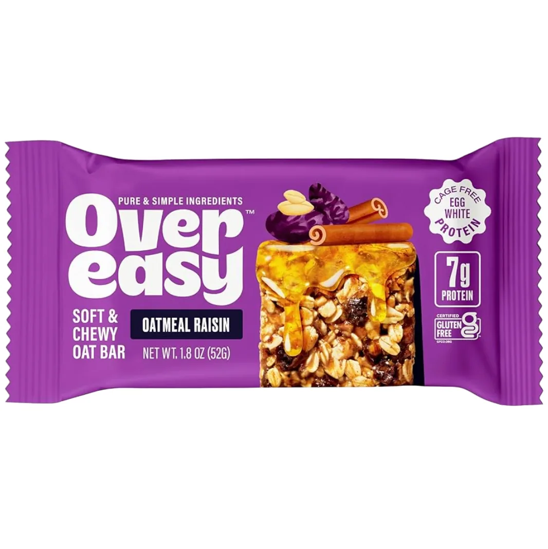 Over Easy Oatmeal Raisin protein bar product photo