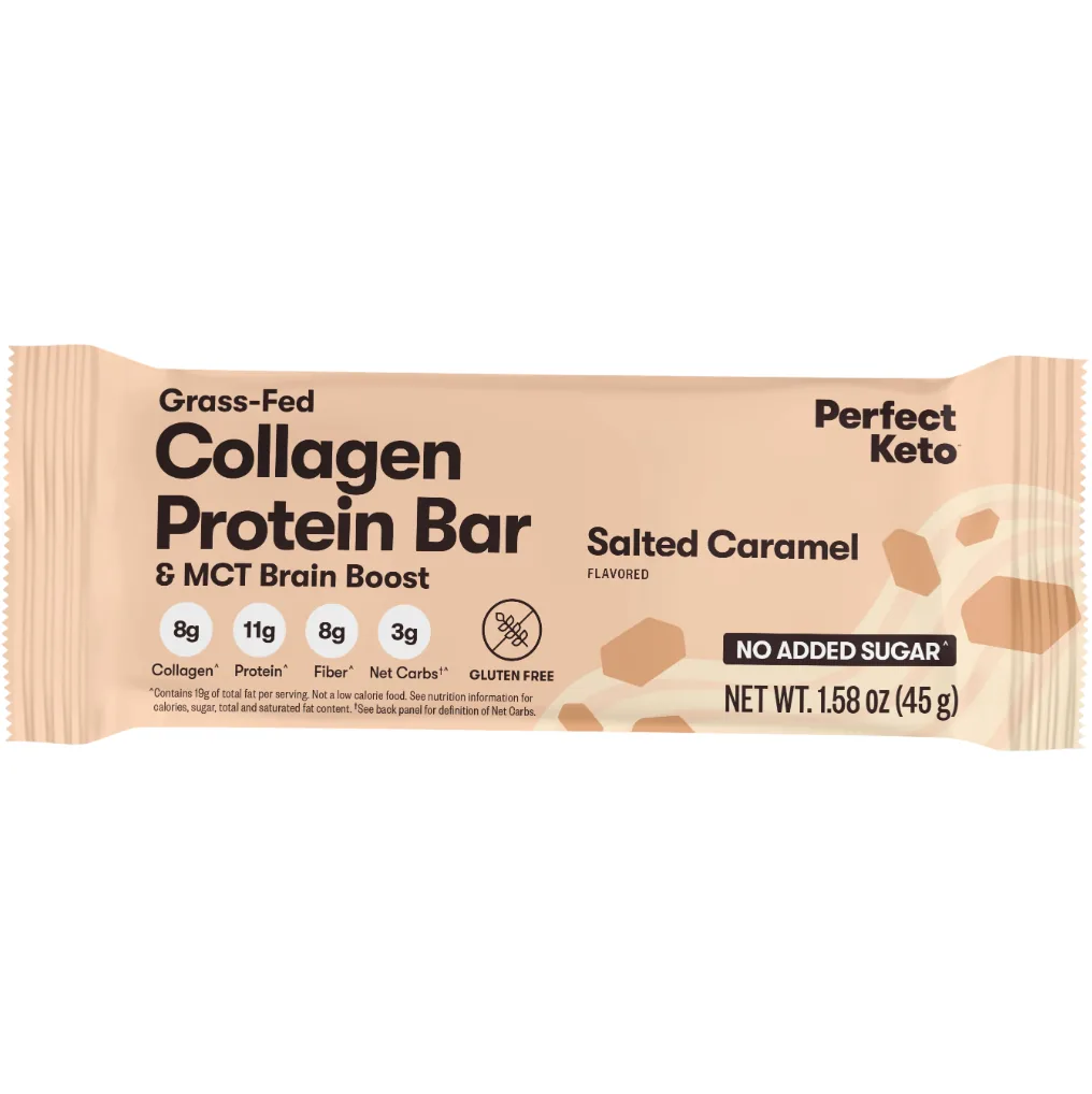 Perfect Keto Salted Caramel protein bar product photo