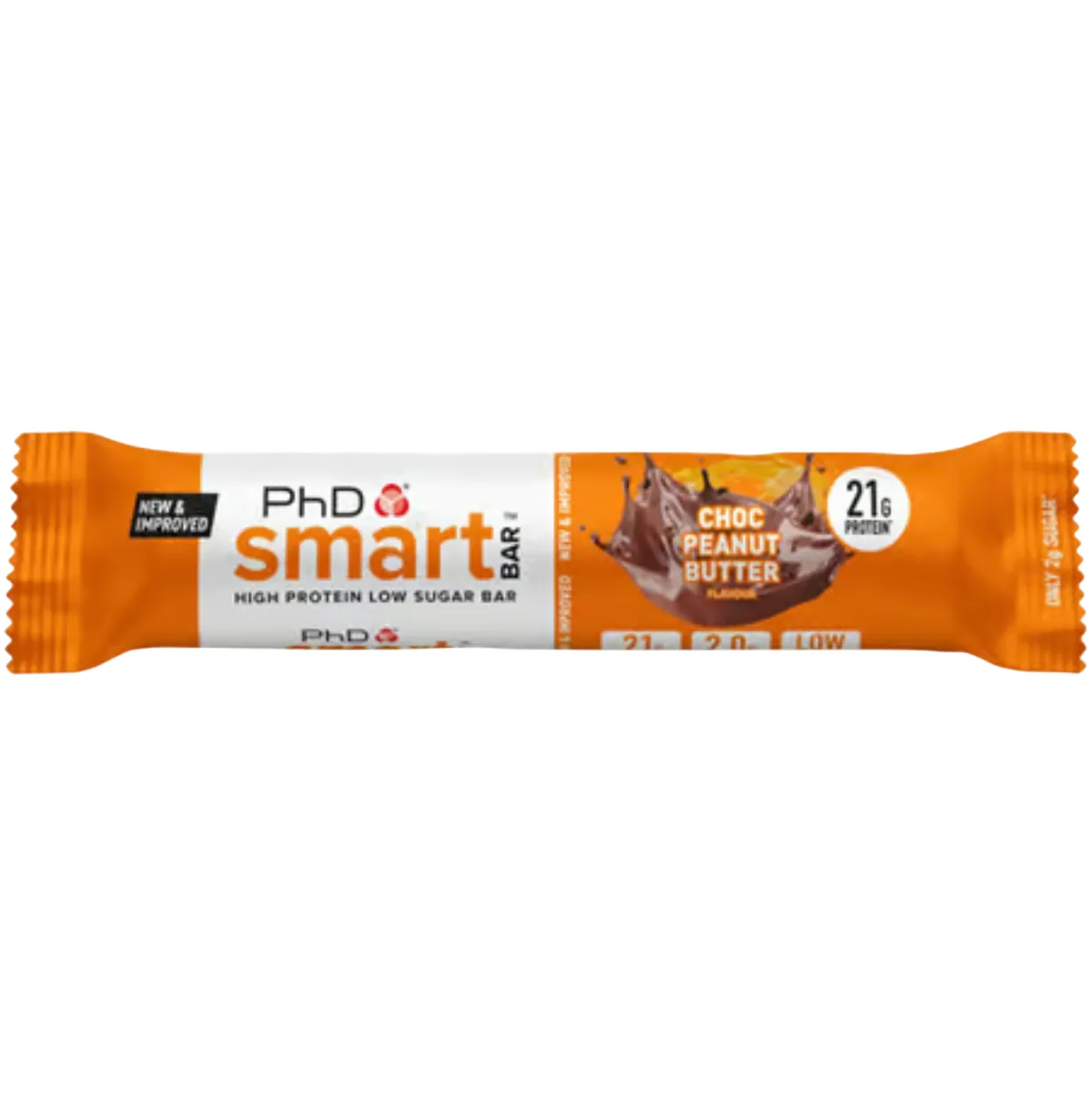 PhD Nutrition Chocolate Peanut Butter protein bar product photo