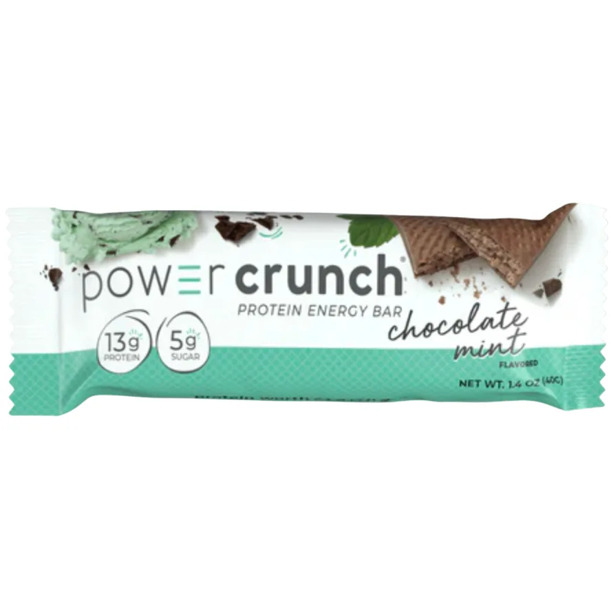 Power Crunch Chocolate Mint protein bar product photo
