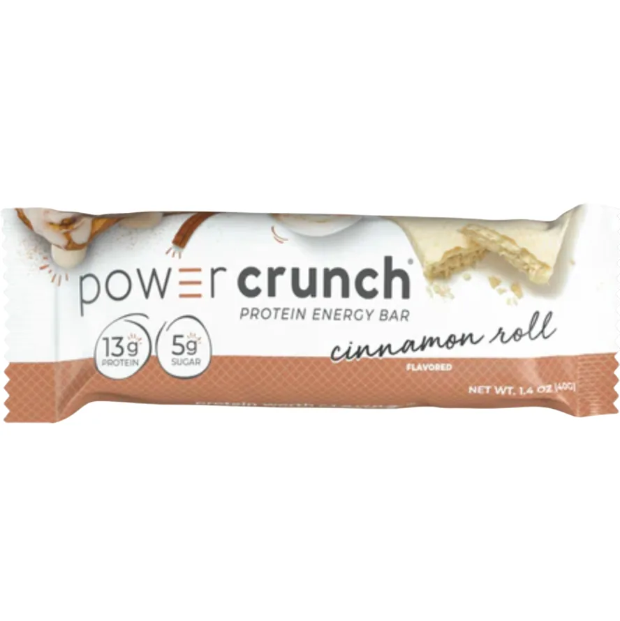Power Crunch Cinnamon Roll protein bar product photo
