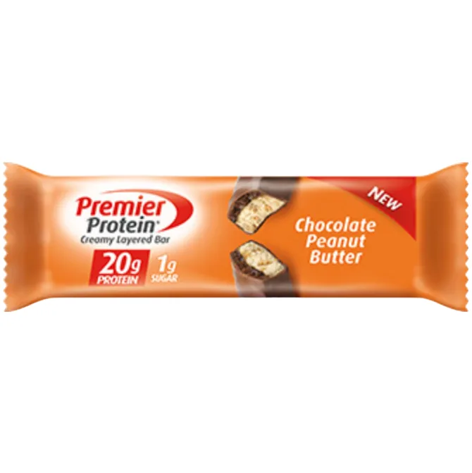 Premier Protein Chocolate Peanut Butter protein bar product photo