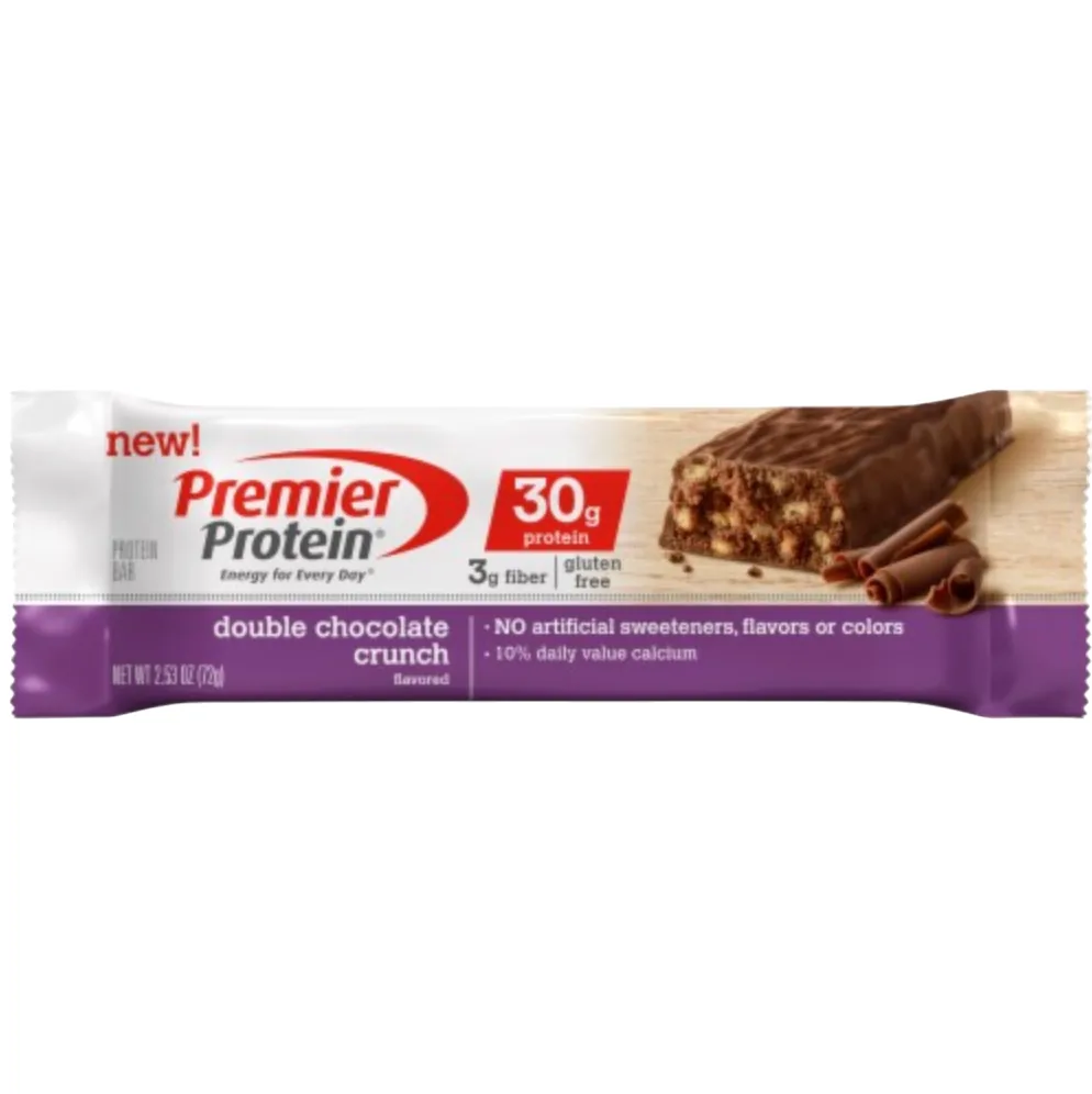 Premier Protein Double Chocolate Crunch protein bar product photo