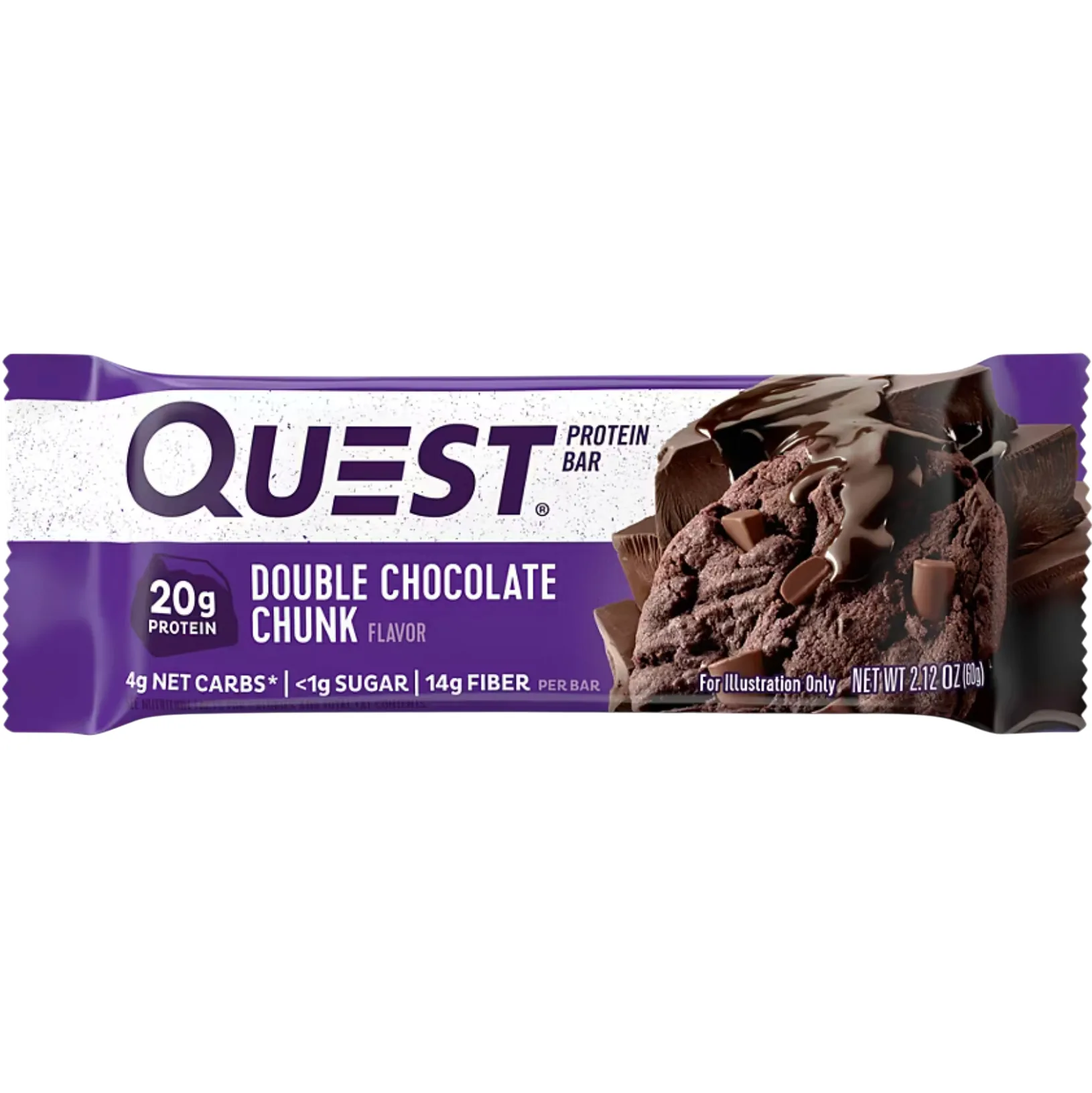 Quest Nutrition Double Chocolate Chunk protein bar product photo