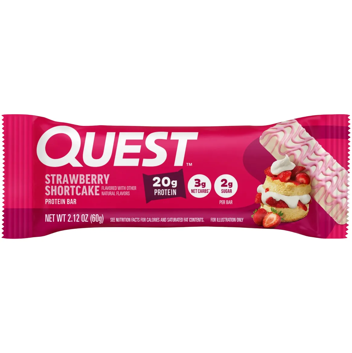 Quest Nutrition Strawberry Shortcake protein bar product photo