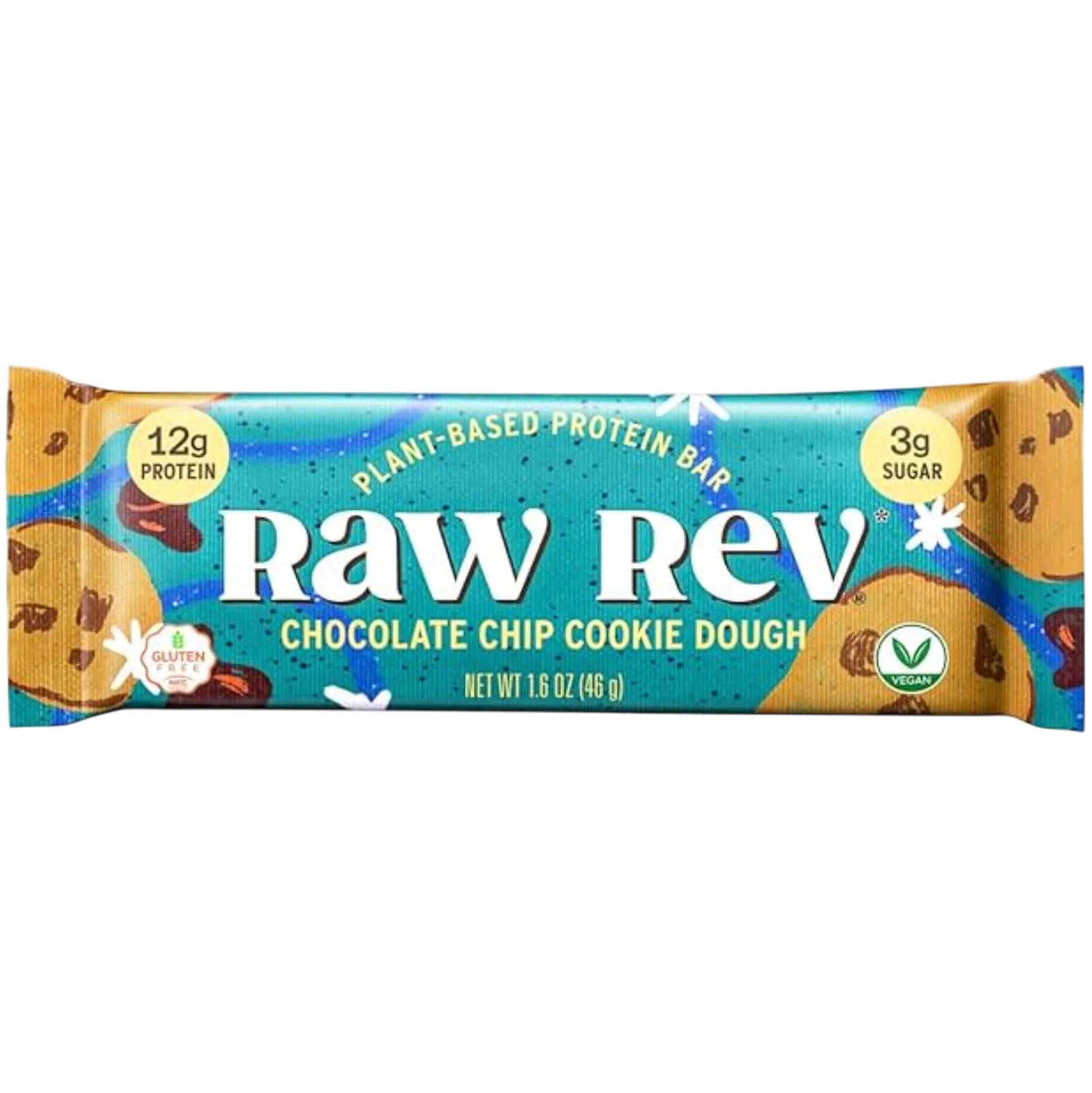 Raw Rev Chocolate Chip Cookie Dough protein bar product photo
