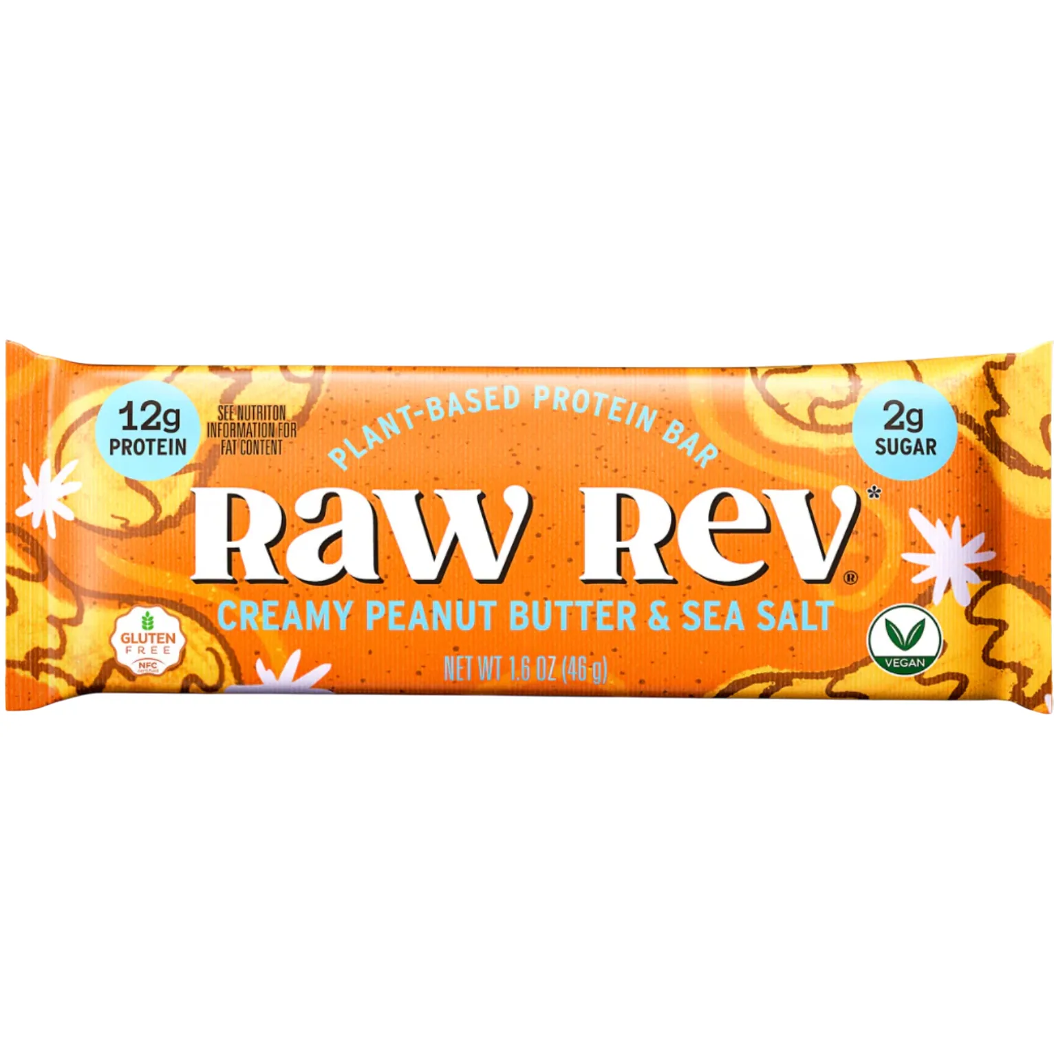 Raw Rev Creamy Peanut Butter & Sea Salt protein bar product photo