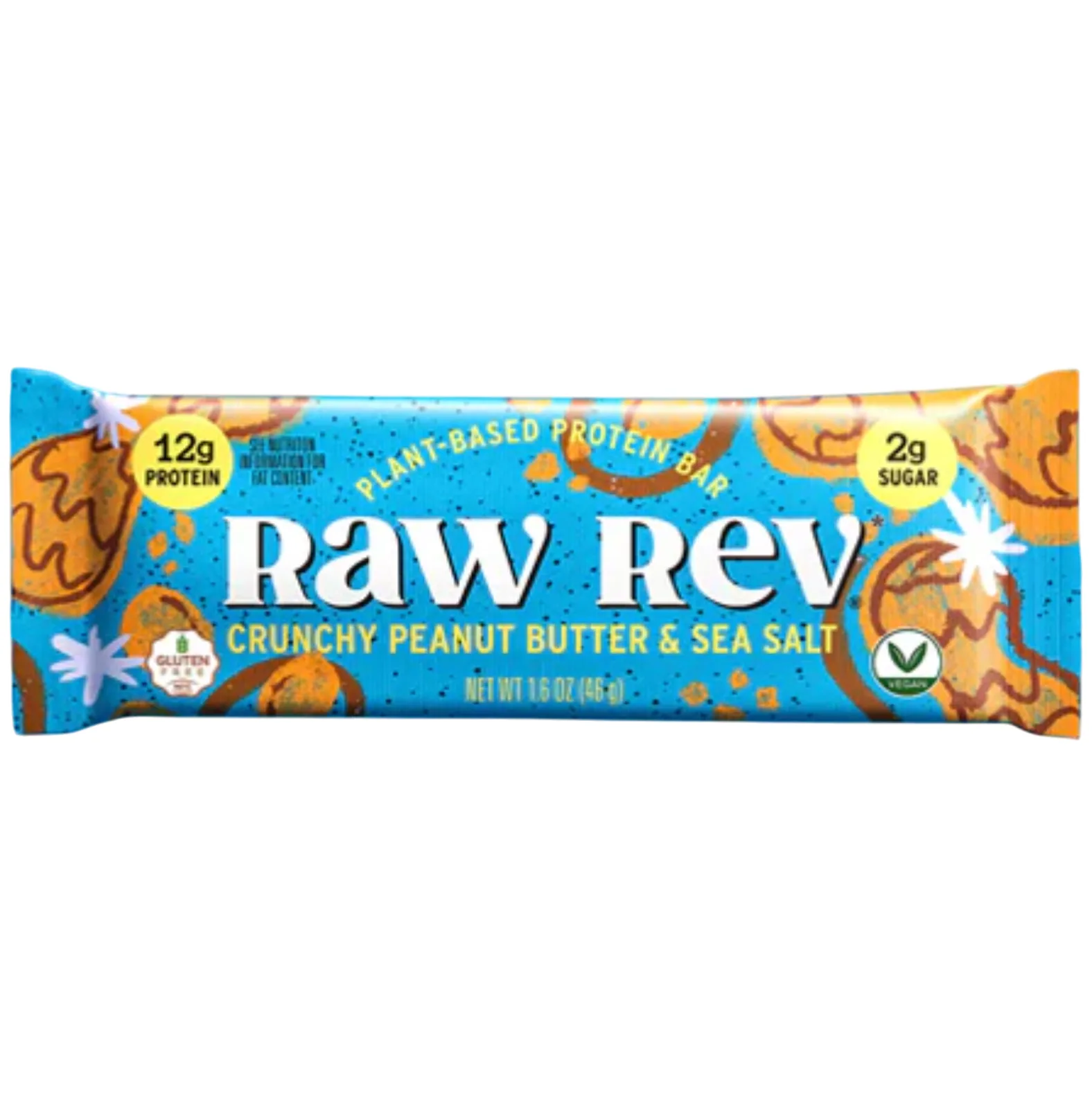 Raw Rev Crunchy Peanut Butter & Sea Salt protein bar product photo
