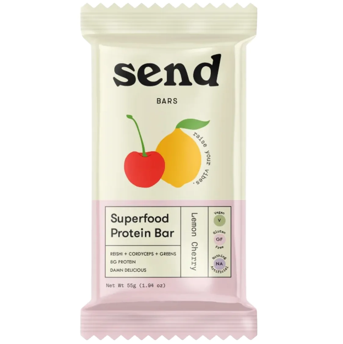 Send Lemon Cherry protein bar product photo