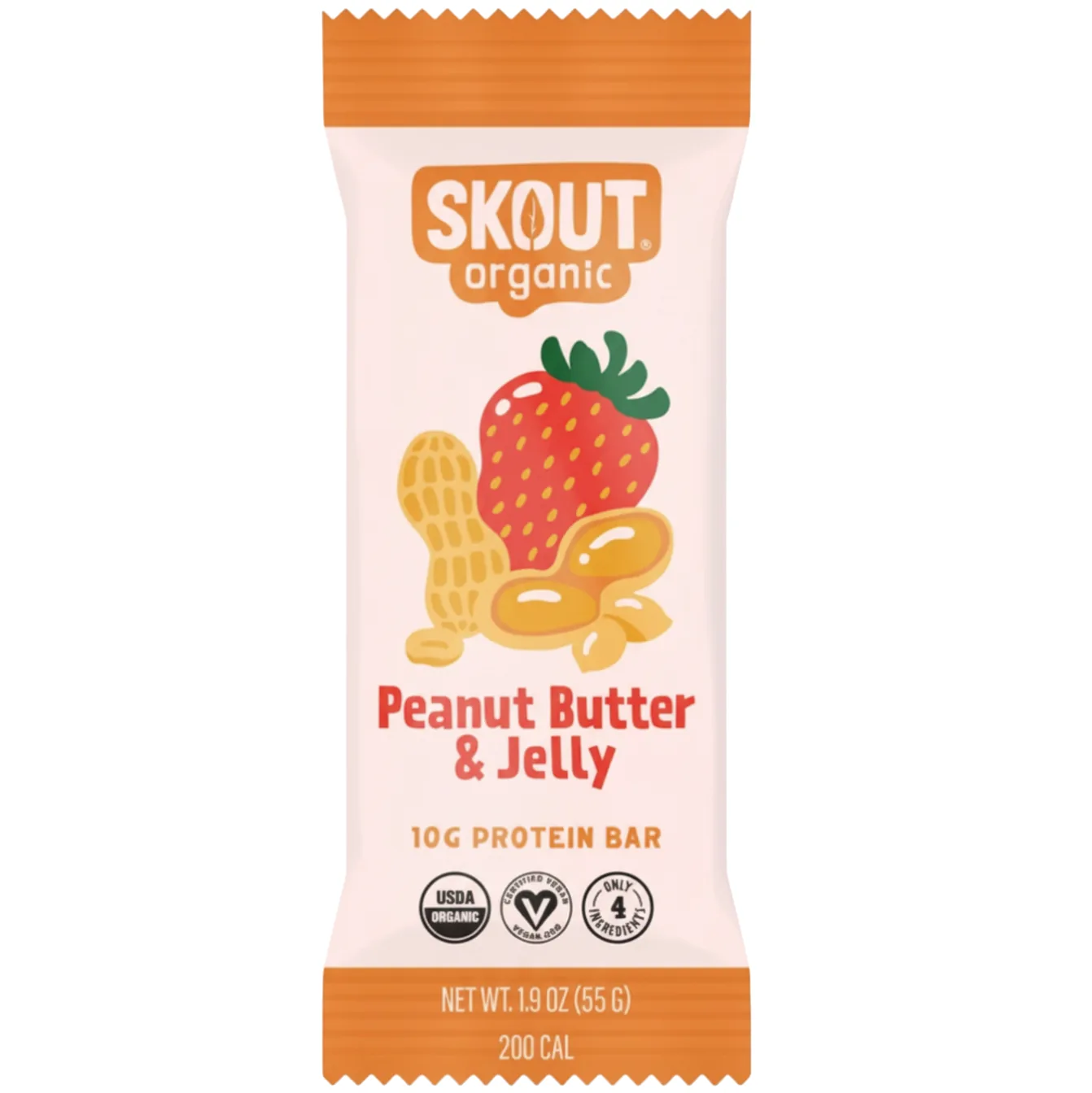 Skout Organic Peanut Butter & Jelly Protein Bar protein bar product photo