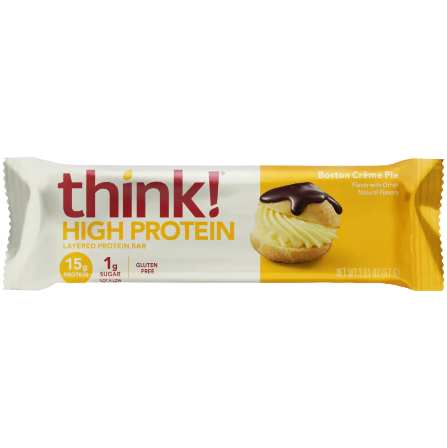 think! Boston Crème Pie protein bar product photo