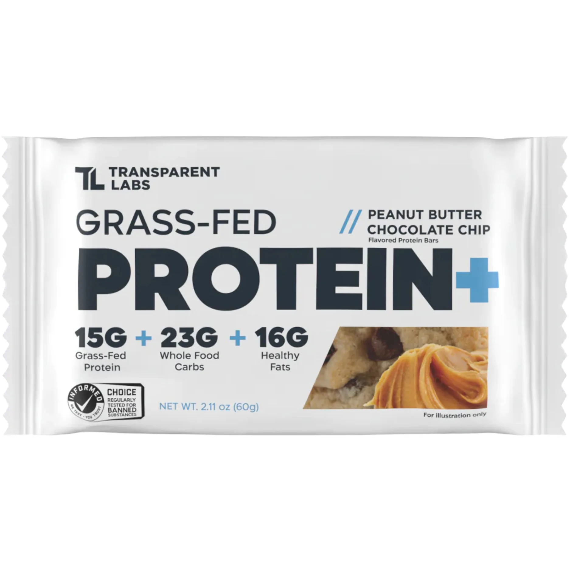Transparent Labs Peanut Butter Chocolate Chip protein bar product photo